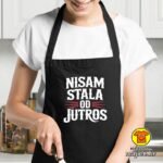 NISAM STALA OD JUTROS pregača s natpisom 0033 crna