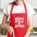 NISAM STALA OD JUTROS pregača s natpisom 0033 crna