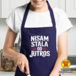 NISAM STALA OD JUTROS pregača s natpisom 0033 crna