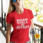 NISAM STALA OD JUTROS v2 ženska majica s natpisom 0241 crna
