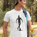 NOGOMETAŠ v1 majica s natpisom 00755 bijela