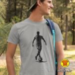 NOGOMETAŠ v1 majica s natpisom 00755 bijela