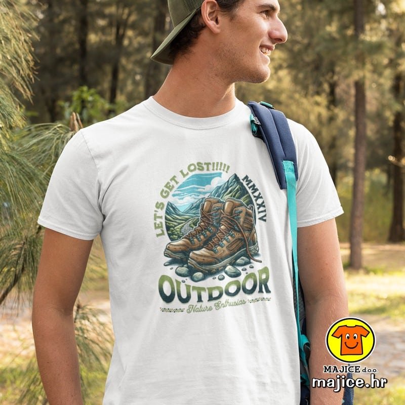 OUTDOOR LET`S GET LOST majica s natpisom 00750 bijela OUTDOOR LET`S GET LOST | majica s natpisom