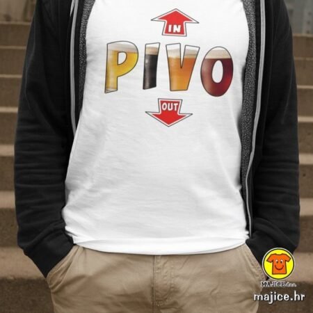 PIVO IN OUT | majica s natpisom