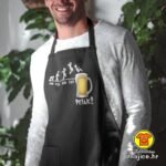 PIVO PON UTO SRI ČET PETAK | pregača s natpisom