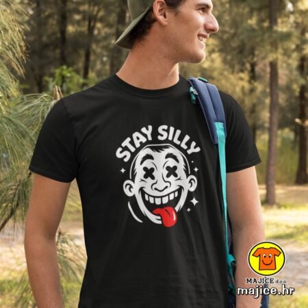 STAY SILLY | majica s natpisom crna