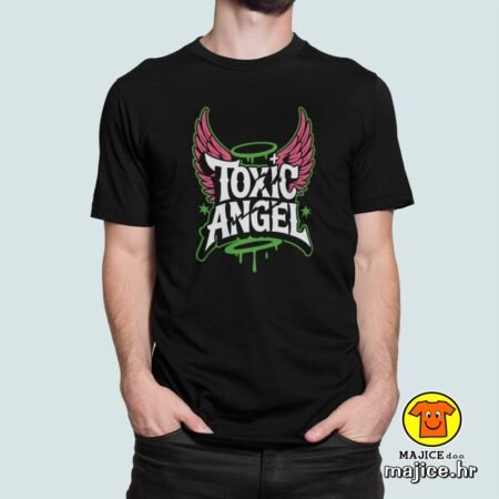 TOXIC ANGEL majica s natpisom 00804 crna