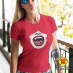 VAMPIRICA ženska majica s natpisom 0259 crvena