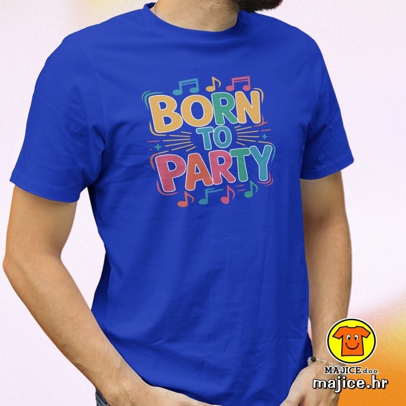 BORN TO PARTY majica s natpisom 00819 plava BORN TO PARTY | majica s natpisom