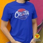 CROATIA v5 majica s natpisom 00814 crna