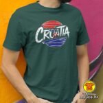 CROATIA v5 majica s natpisom 00814 crna