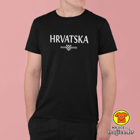 HRVATSKA v14 majica s natpisom 00824 crna