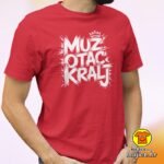 MUŽ OTAC KRALJ majica s natpisom 00816 crna
