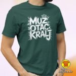MUŽ OTAC KRALJ majica s natpisom 00816 crna