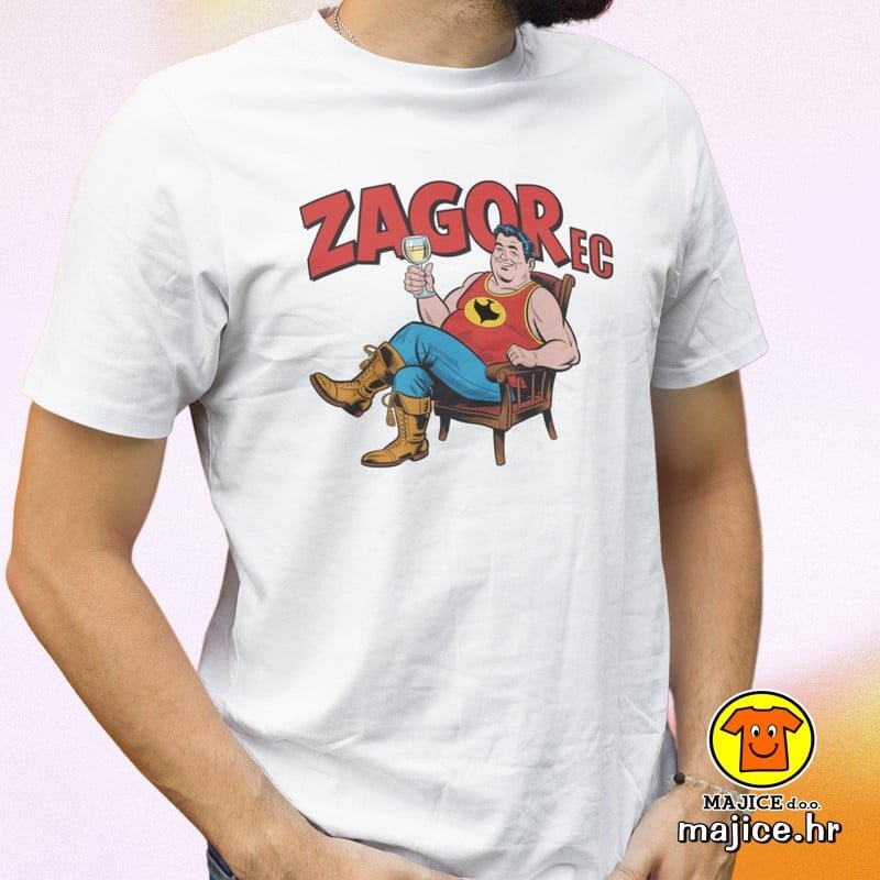 ZAGOREC majica s natpisom 00817 bijela ZAGOREC majica s natpisom 00817 bijela