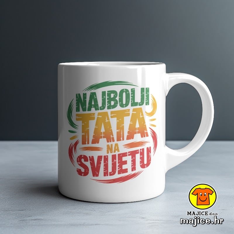 NAJBOLJI TATA NA SVIJETU v2 šalica s natpisom 0774 NAJBOLJI TATA NA SVIJETU v2 šalica s natpisom 0774