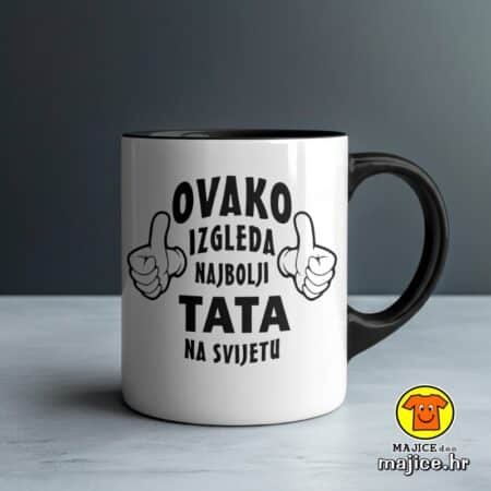 OVAKO IZGLEDA NAJBOLJI TATA NA SVIJETU šalica s natpisom 0788