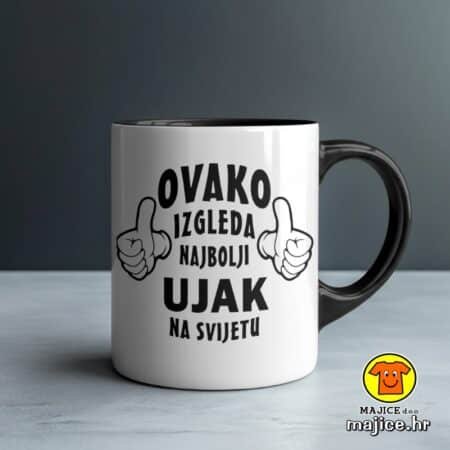 OVAKO IZGLEDA NAJBOLJI UJAK NA SVIJETU šalica s natpisom 0793