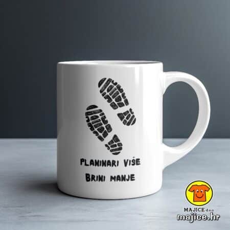 PLANINARI VIŠE BRINI MANJE šalica s natpisom 0783