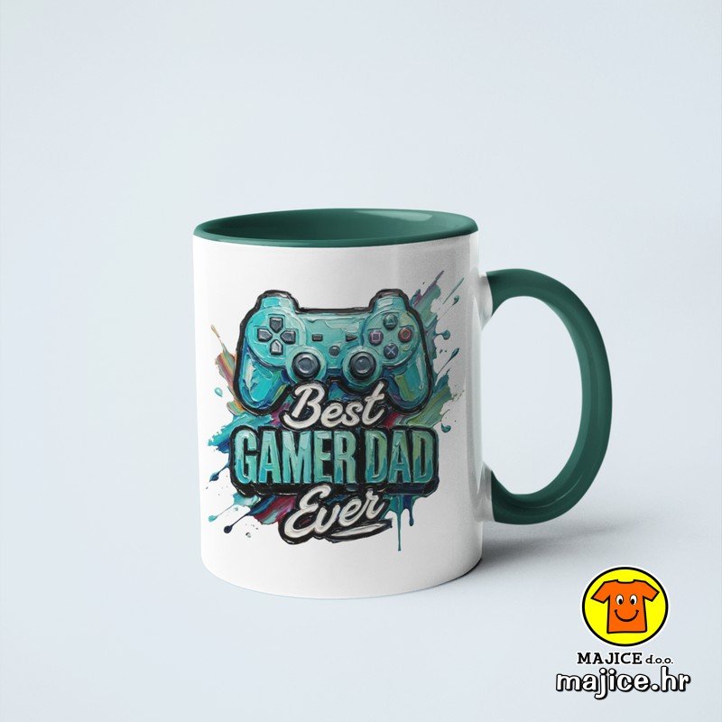BEST GAMER DAD EVER v2 šalica s natpisom 0876 BEST GAMER DAD EVER v2 šalica s natpisom 0876