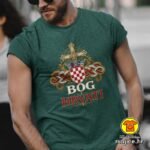 BOG I HRVATI majica s natpisom 00932 crna