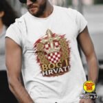 BOG I HRVATI v2 majica s natpisom 00933 siva