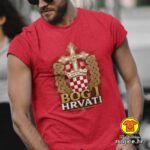 BOG I HRVATI v2 majica s natpisom 00933 siva