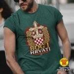 BOG I HRVATI v2 majica s natpisom 00933 siva