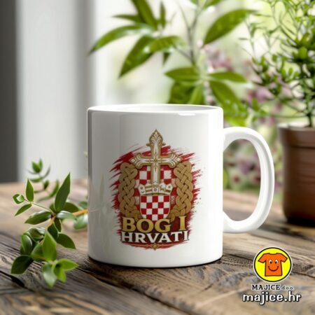 BOG I HRVATI v2 šalica s natpisom 0834