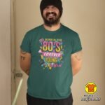 BORN IN THE 80s FOREVER YOUNG AND COOL v1 majica s natpisom 00835 bijela
