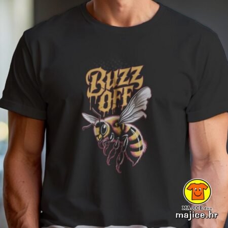 BUZZ OFF majica s natpisom 00846 crna