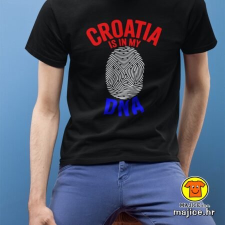 CROATIA IS IN MY DNA v20 majica s natpisom 00906 crna