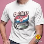 CROATIA v15 majica s natpisom 00901 crna