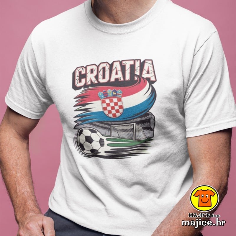 CROATIA v15 majica s natpisom 00901 bijela