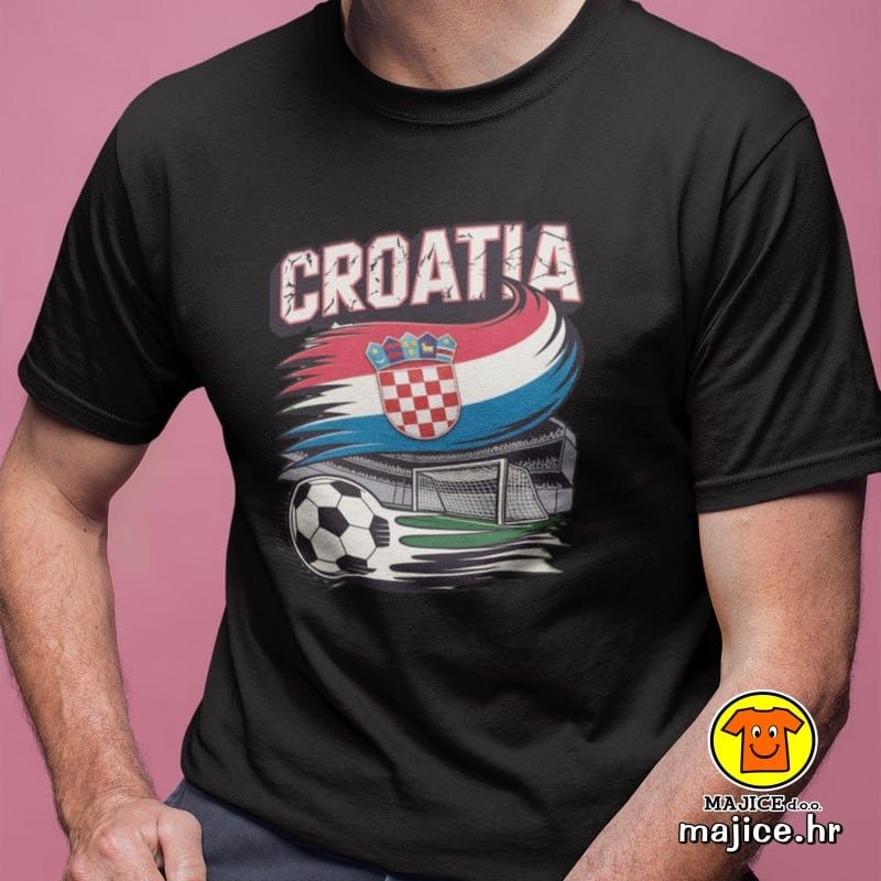 CROATIA v15 majica s natpisom 00901 crna CROATIA v15 | majica s natpisom