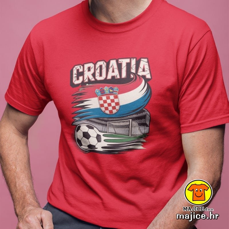 CROATIA v15 majica s natpisom 00901 crvena