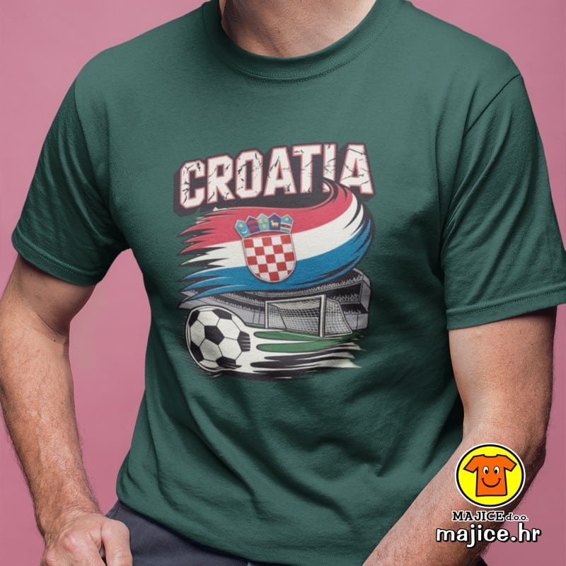 CROATIA v15 majica s natpisom 00901 zelena