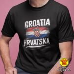 CROATIA v16 majica s natpisom 00902 crvena