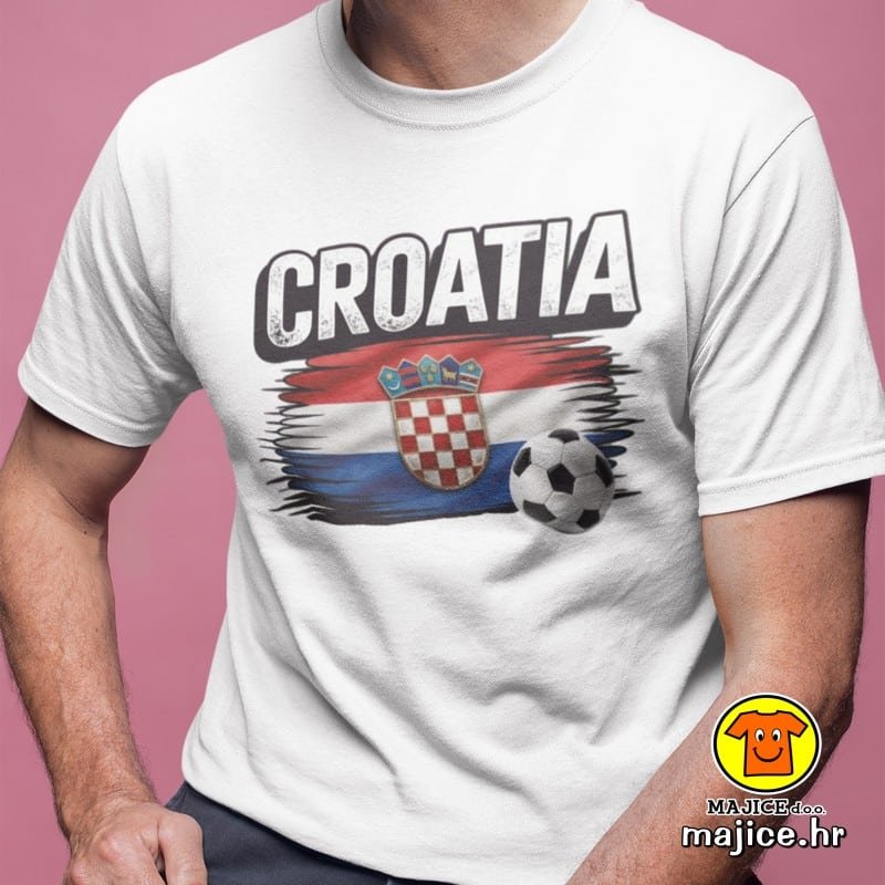 CROATIA v17 majica s natpisom 00903 bijela
