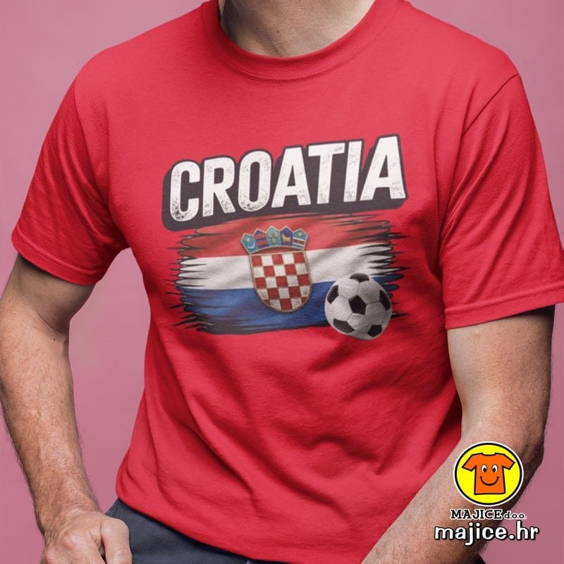 CROATIA v17 majica s natpisom 00903 crvena
