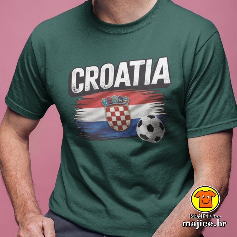 CROATIA v17 majica s natpisom 00903 zelena