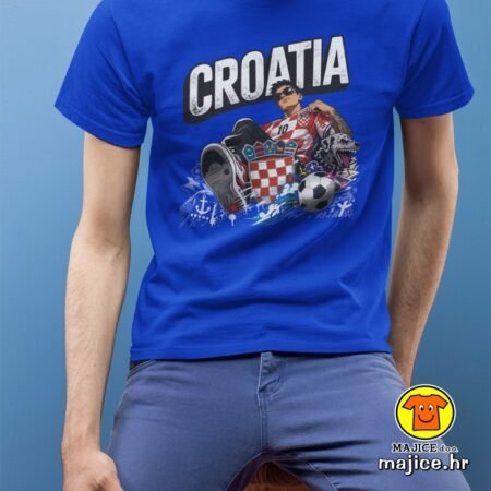 CROATIA v18 majica s natpisom 00904 plava