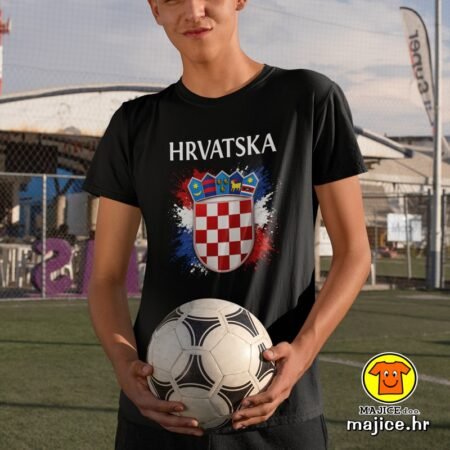HRVATSKA GRB v28 majica s natpisom 00939 crna