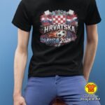 HRVATSKA v25 majica s natpisom 00912 bijela