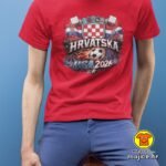HRVATSKA v25 majica s natpisom 00912 bijela