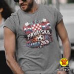 HRVATSKA v25 majica s natpisom 00912 bijela