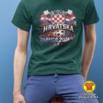 HRVATSKA v25 majica s natpisom 00912 bijela