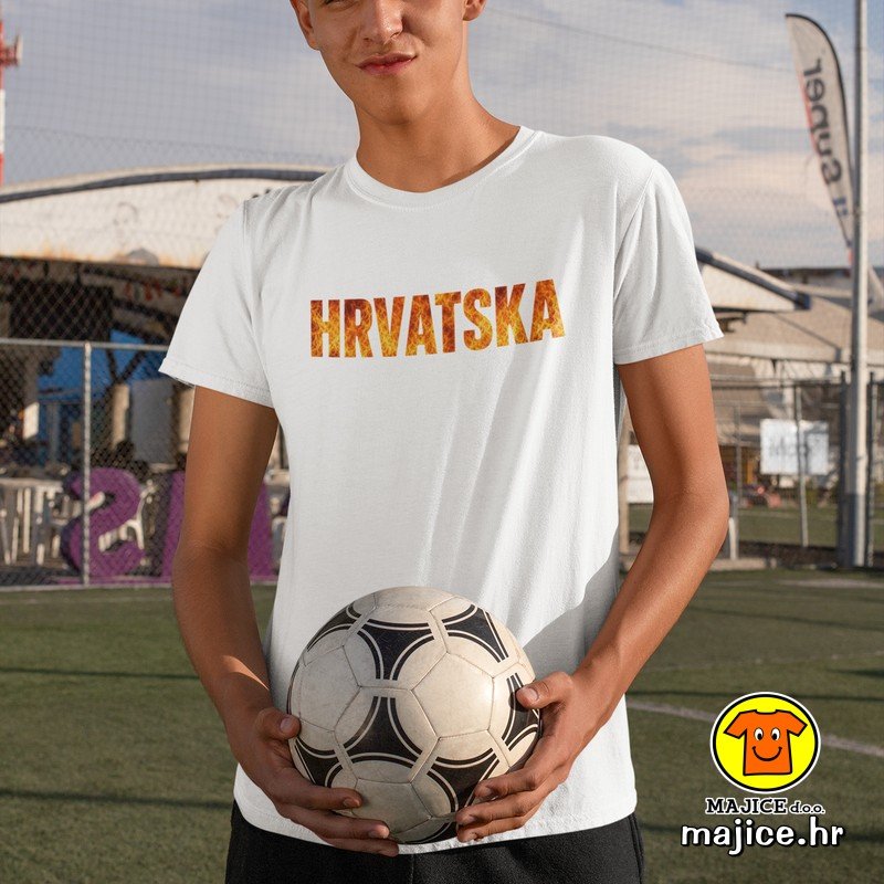 HRVATSKA v29 majica s natpisom 00940 bijela