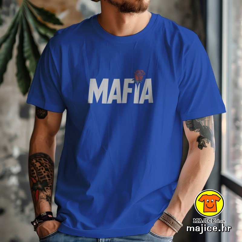 MAFIA majica s natpisom 00854 plava MAFIA | majica s natpisom