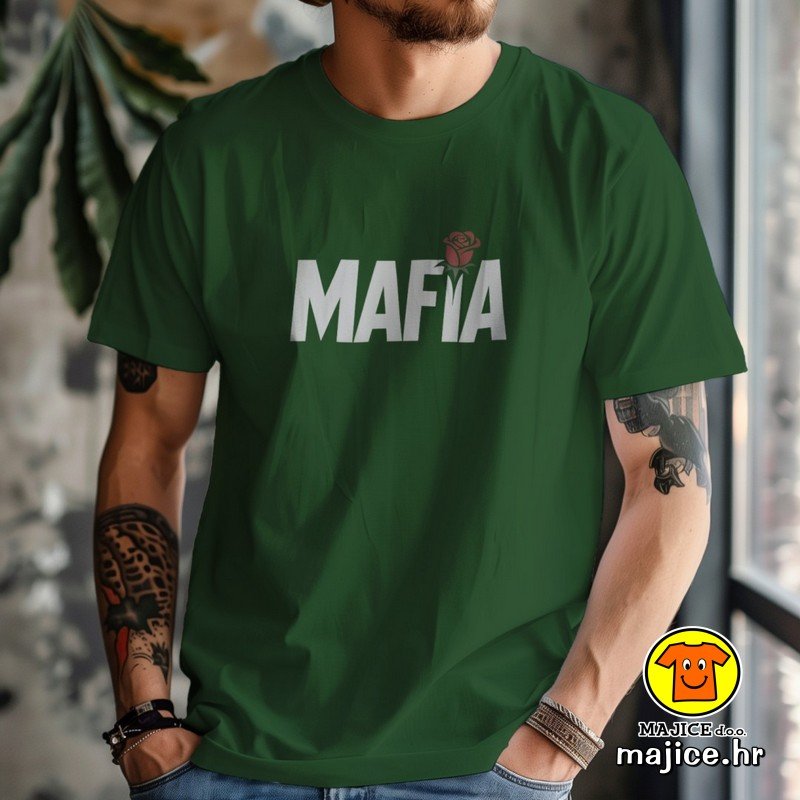 MAFIA majica s natpisom 00854 zelena MAFIA | majica s natpisom